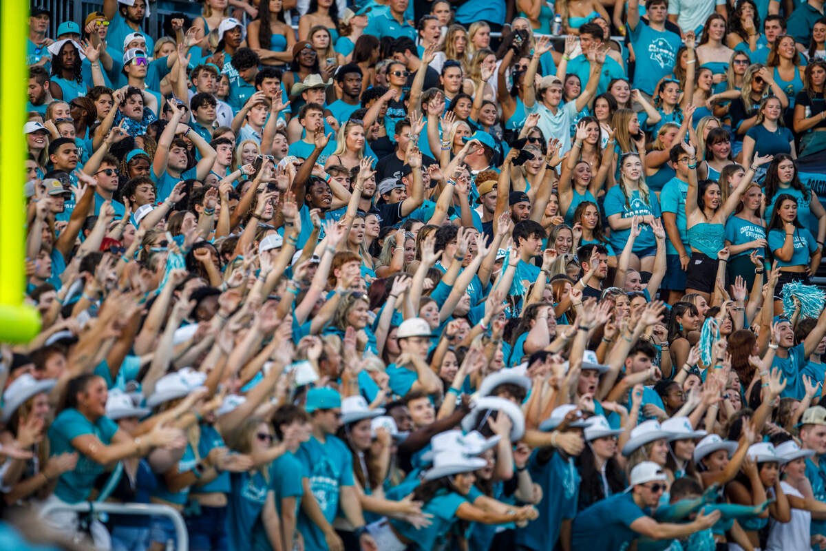 A packed college stadium crowd